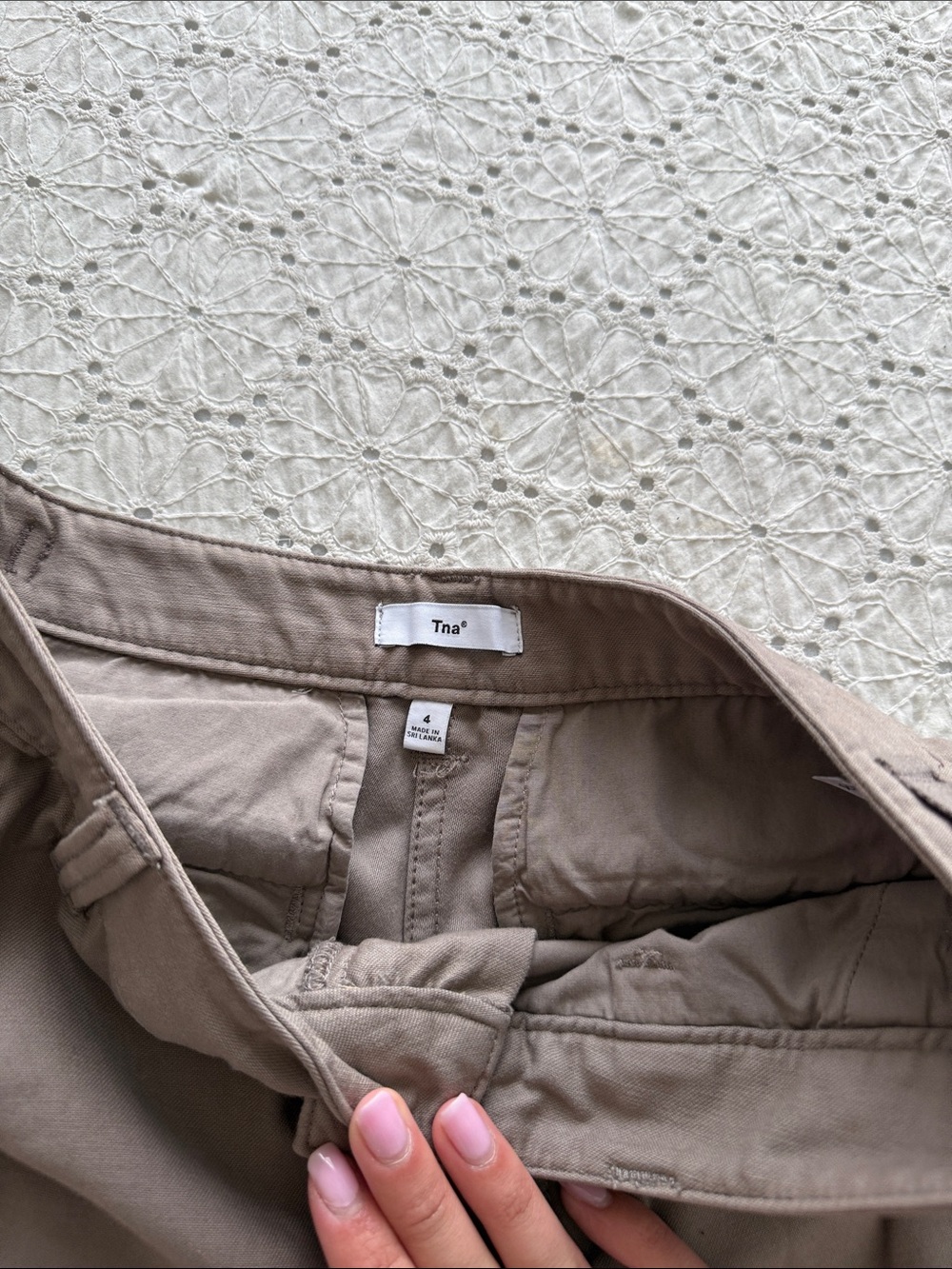 TNA Aritzia Supply Cargo Pants in Taupe Gray - Picture 2 of 5